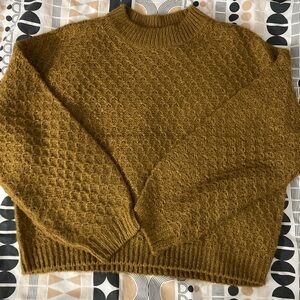 Elegant Mustard Knit Sweater